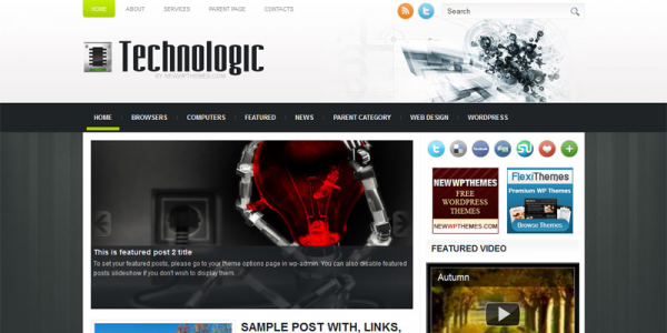 Технологичный шаблон WordPress от NewWpThemes: Technologic