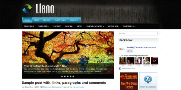 Тема wordpress для сайтов о природе: Liano