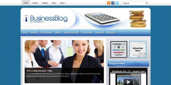 Руссифицированная бизнес тема worpress: BusinessBlog