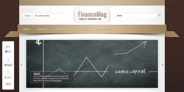 Финансовая тема wordpress: FinanceMag